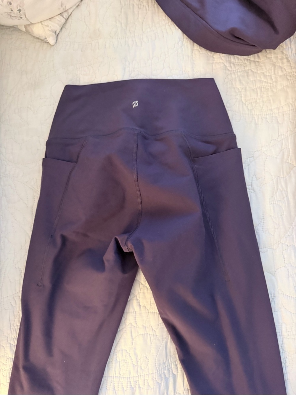 Peloton Deep Purple High-Waist Leggings & Strappy Sports Bra Set - Picture 5 of 6